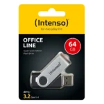 Intenso Line 64GB USB 3.2 Stick Ασημί