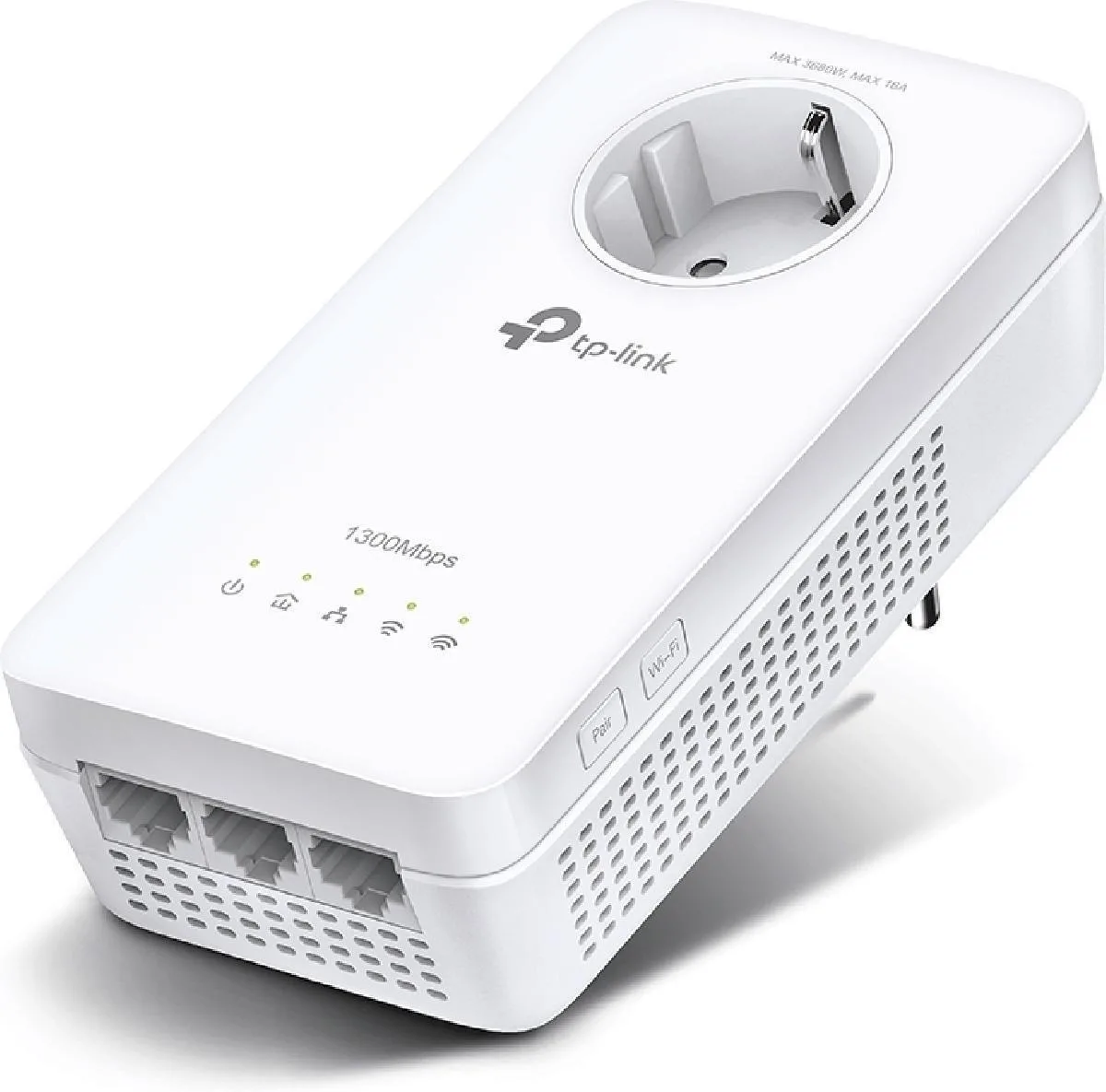 20250825165828_tp_link_tl_wpa8631p_v4_powerline_gia_asyrmati_syndesi_wi_fi_5_me_passthrough_priza_kai_3_thyres_gigabit_ethernet TP-LINK TL-WPA8631P v4 Powerline για Ασύρματη Σύνδεση Wi‑Fi 5 με Passthrough Πρίζα και 3 Θύρες Gigabit Ethernet - Image 1