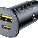 Baseus Φορτιστής Αυτοκινήτου 30W με Θύρες: 1xUSB 1xType-C Μαύρο Χρώμα C00072300123-00