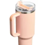 Stanley Flowstate Handled Tumbler Θερμός Ανοξείδωτο BPA Free 1.18lt Orange Cream με Καλαμάκι και Λαβή 10-10825-423