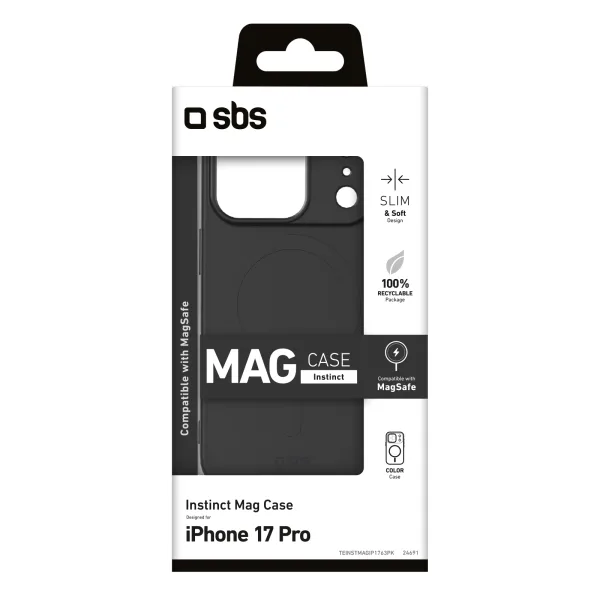 20250828134006_e4390608 SBS Instict Mag Cover Back Cover Σιλικόνης Μαύρο (iPhone 17 Pro) - Image 1