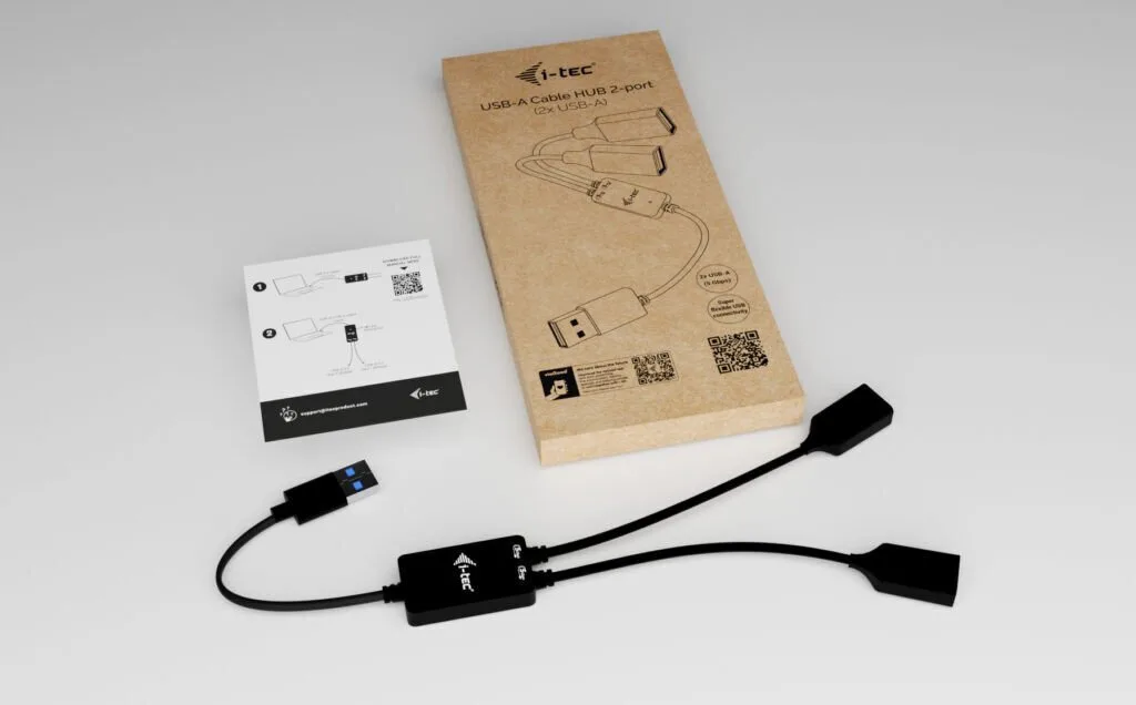 20250901111414_c5c5f527 I-tec Usb-a Cable Hub 2 Port 2x Usb-a 3.2 Gen 1 - Image 1