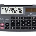 Vector Αριθμομηχανή Τσέπης σε Μαύρο Χρώμα K-VCH861