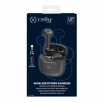 Celly Buz 2 Earbud Bluetooth Handsfree Ακουστικά με Θήκη Φόρτισης Μαύρα