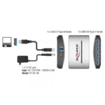 DeLock USB 3.0 Hub 4 Θυρών με σύνδεση USB-A και Εξωτερική Παροχή Ρεύματος Λευκό (61762)