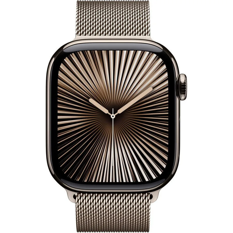 20250904115032_apple_watch_series_10_cellular_titanium_42mm_adiavrocho_me_esim_kai_palmografo_gold_titanium_me_milanese_loop_gold Apple Watch Series 10 Cellular Titanium 42mm Αδιάβροχο με eSIM και Παλμογράφο (Gold Titanium με Milanese Loop Gold) - Image 1
