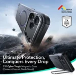 ESR Cyber Kickstand Back Cover Μεταλλικό Μαύρο (iPhone 17 Pro)