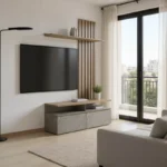Σύνθετο Σαλονιού Perlento Μπεζ Μάρμαρο, Sonoma Μ140xΒ41xΥ219.5εκ. 230-000098