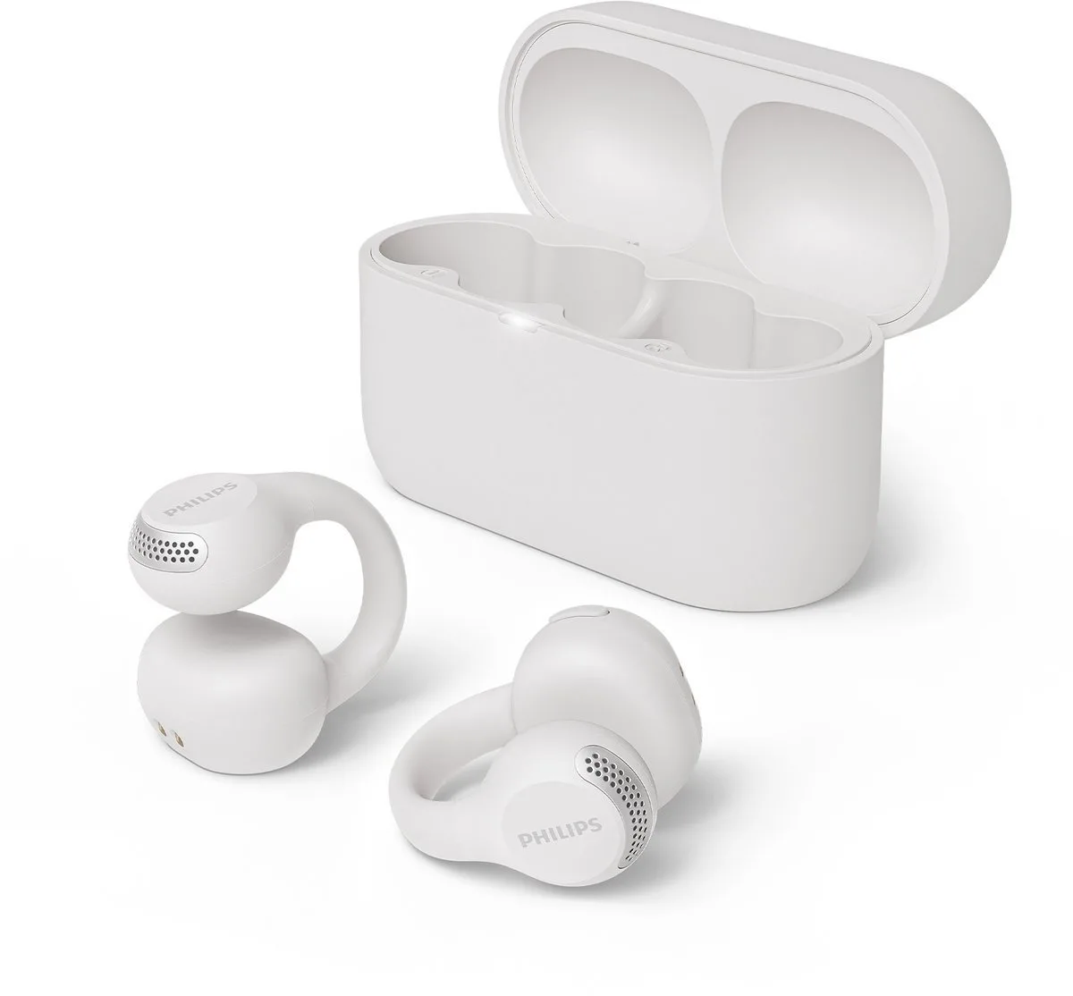 Philips TAQ2000 Open Ear Bluetooth Handsfree Ακουστικά με Αντοχή στον Ιδρώτα και Θήκη Φόρτισης Λευκά - Image 1