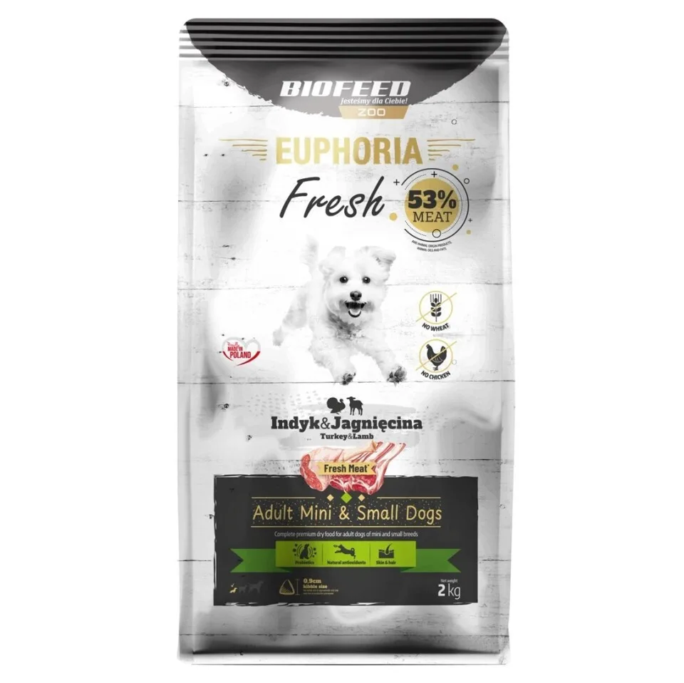 Biofeed 2kg Ξηρά Τροφή χωρίς Γλουτένη για Ενήλικους Σκύλους Μικρόσωμων Φυλών με Κρέας, Γαλοπούλα και Αρνί - Image 1