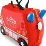 Trunki Frank the Fire Truck Παιδική Βαλίτσα Ταξιδίου Καμπίνας Σκληρή Κόκκινη με 4 Ρόδες Ύψους 31εκ. 0254-GB01