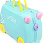 Trunki Una Unicorn Παιδική Βαλίτσα Ταξιδίου Καμπίνας Σκληρή Πράσινη με 4 Ρόδες Ύψους 31εκ.