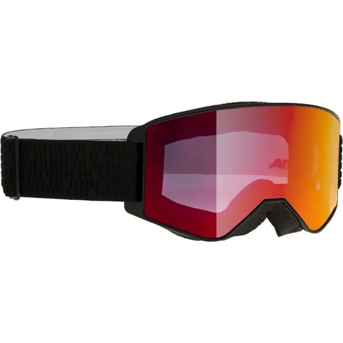 Alpina Narkoja A7265831 Μάσκα Σκι & Snowboard Ενηλίκων Μαύρη με Φακό Καθρέπτη σε Πορτοκαλί Χρώμα - Image 1