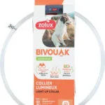 Zolux Bivouak Led Silicone Transparent Red Dog Collar 30-60 Cm