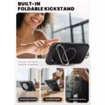 Supcase Book Πλαστικό / Σιλικόνης / Tempered Glass Μαύρο (iPhone Air)