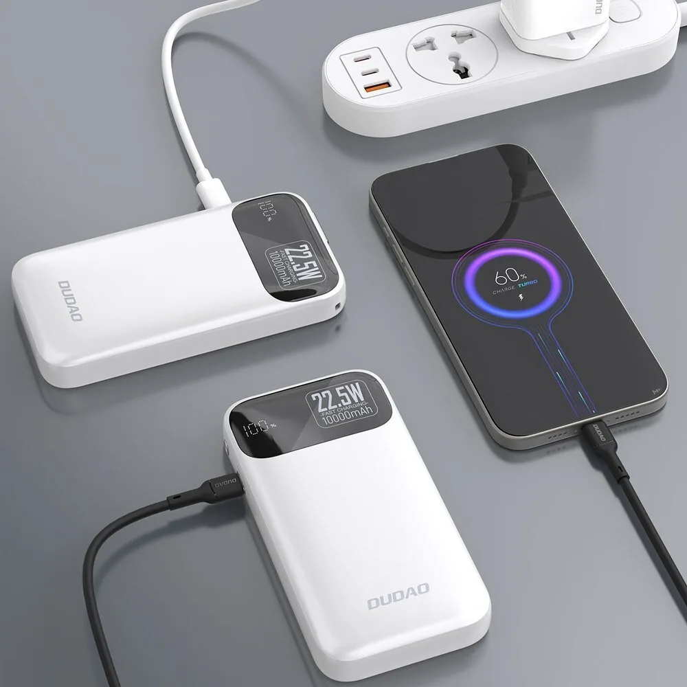 20250912105752_3eb88a64 Dudao K31 Power Bank 10000mAh 22.5W με Θύρα USB-C Power Delivery Λευκό - Image 1