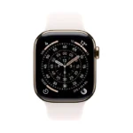 Apple Watch Series 11 Cellular Titanium 46mm Αδιάβροχο με eSIM και Παλμογράφο (Gold Titanium Case with Light Blush Sport Band - M/L)