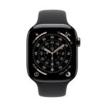 Apple Watch Series 11 Cellular Titanium 42mm Αδιάβροχο με eSIM και Παλμογράφο (Slate Titanium Case with Black Sport Band - S/M)