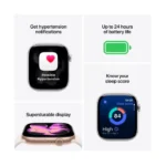Apple Watch Series 11 Aluminium 42mm Αδιάβροχο με Παλμογράφο (Rose Gold Aluminium Case with Light Blush Sport Band - M/L)