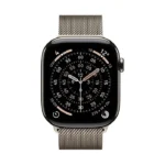 Apple Watch Series 11 Cellular Titanium 46mm Αδιάβροχο με eSIM και Παλμογράφο (Natural Titanium Case with Natural Milanese Loop - S/M)