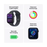 Apple Watch SE 3 Aluminium 40mm Αδιάβροχο με Παλμογράφο (Midnight Aluminium Case with Midnight Sport Band - M/L)
