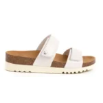 Scholl Lusaka Δερμάτινα Γυναικεία Σανδάλια Λευκά Regular Fit F314841065