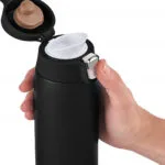 Emsa Handled Tumbler Θερμός Πλαστικό 400ml Black με Καλαμάκι και Λαβή N2151700