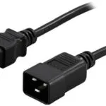 Powerwalker Bluewalker IEC C14 - Schuko Cable 0.2m Μαύρο 91015003
