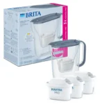 Brita Style Essential Κανάτα Σερβιρίσματος Πλαστική Blue-Soft Grey με Φίλτρο 2400ml