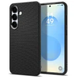 Spigen Liquid Air Back Cover Σιλικόνης Σετ με Τζαμάκι Μαύρο (Galaxy S25) ACS09000