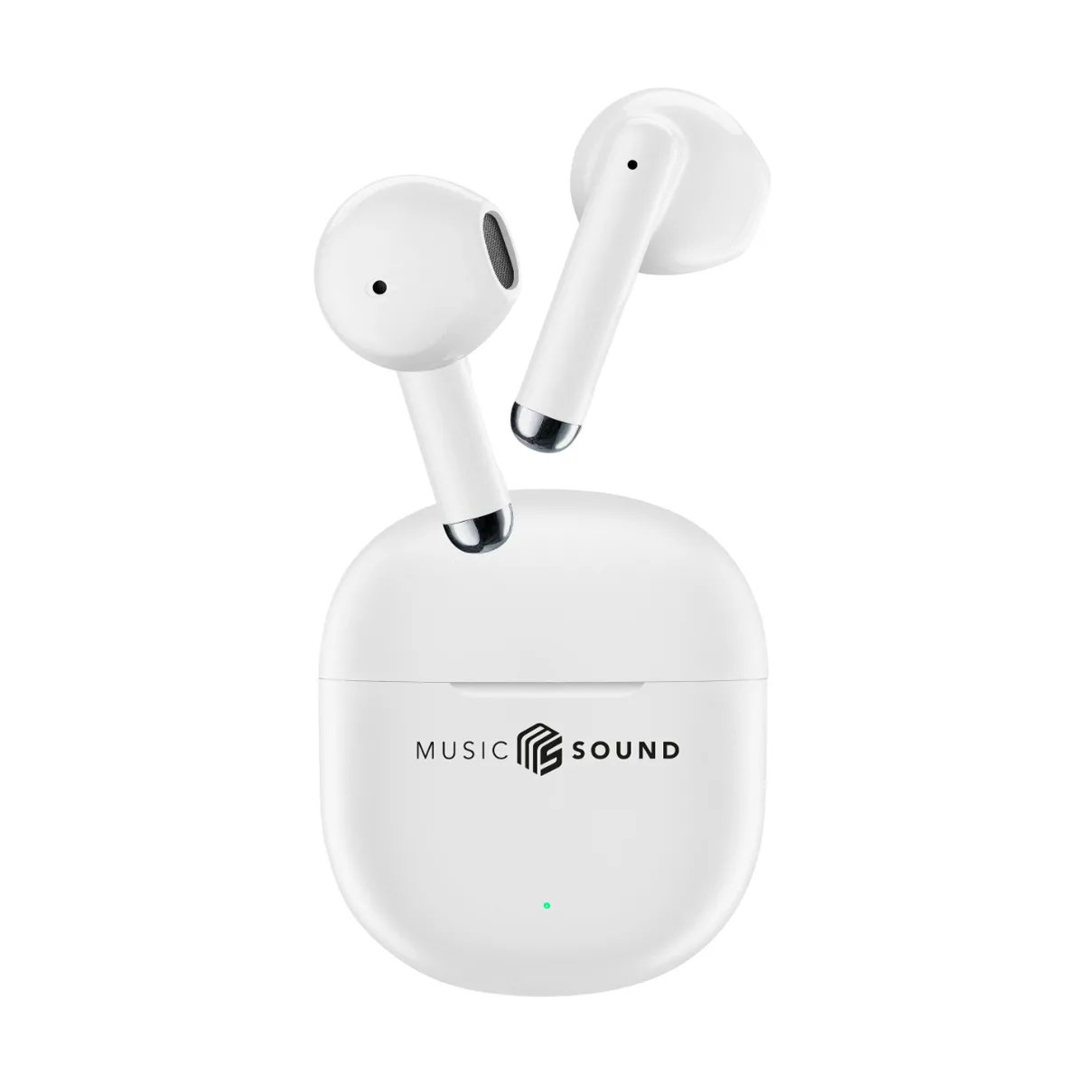 Cellular Line Breeze Earbud Bluetooth Handsfree Ακουστικά με Θήκη Φόρτισης Λευκά - Image 1