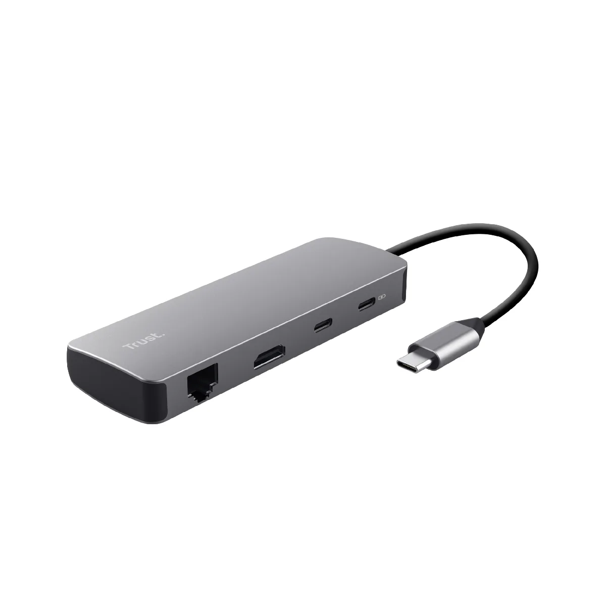 20250919141004_trust_dalyx_usb_c_docking_station_me_hdmi_ethernet_asimi Trust DALYX USB-C Docking Station με HDMI Ethernet Ασημί - Image 1