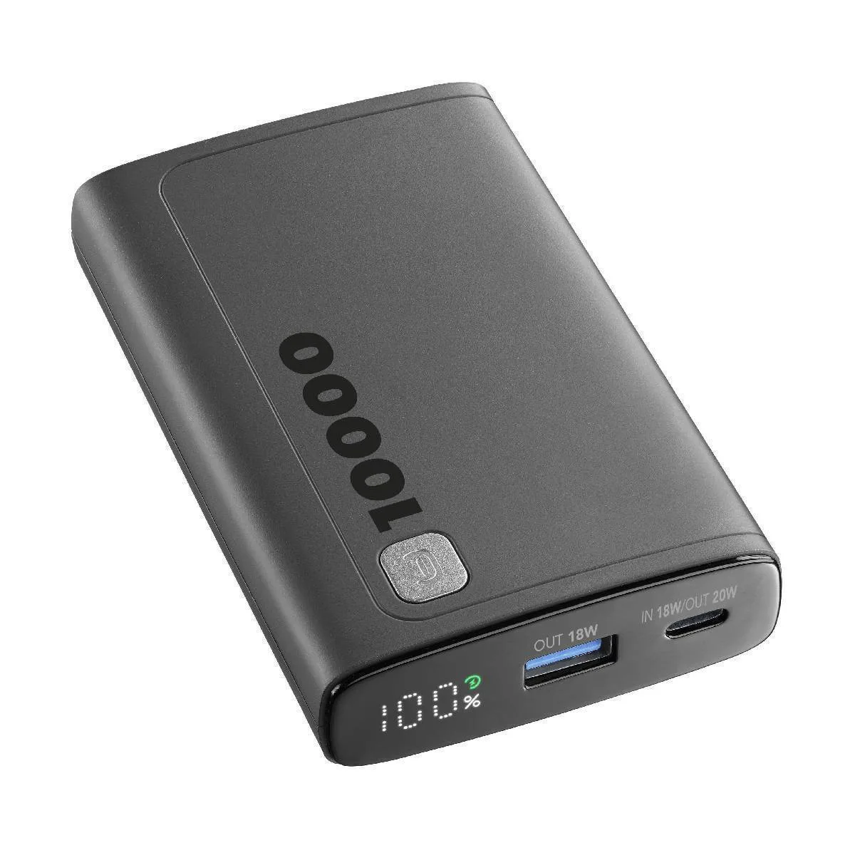 Cellular Line ELITE Power Bank 10000mAh 20W με Θύρα USB-A και Θύρα USB-C Μαύρο - Image 1