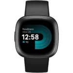 Fitbit Versa 4 Aluminium 41mm Αδιάβροχο Smartwatch με Παλμογράφο (Μαύρο)