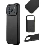 Mujjo Back Cover Δερμάτινο 1mm Μαύρο (iPhone 17 Pro Max)