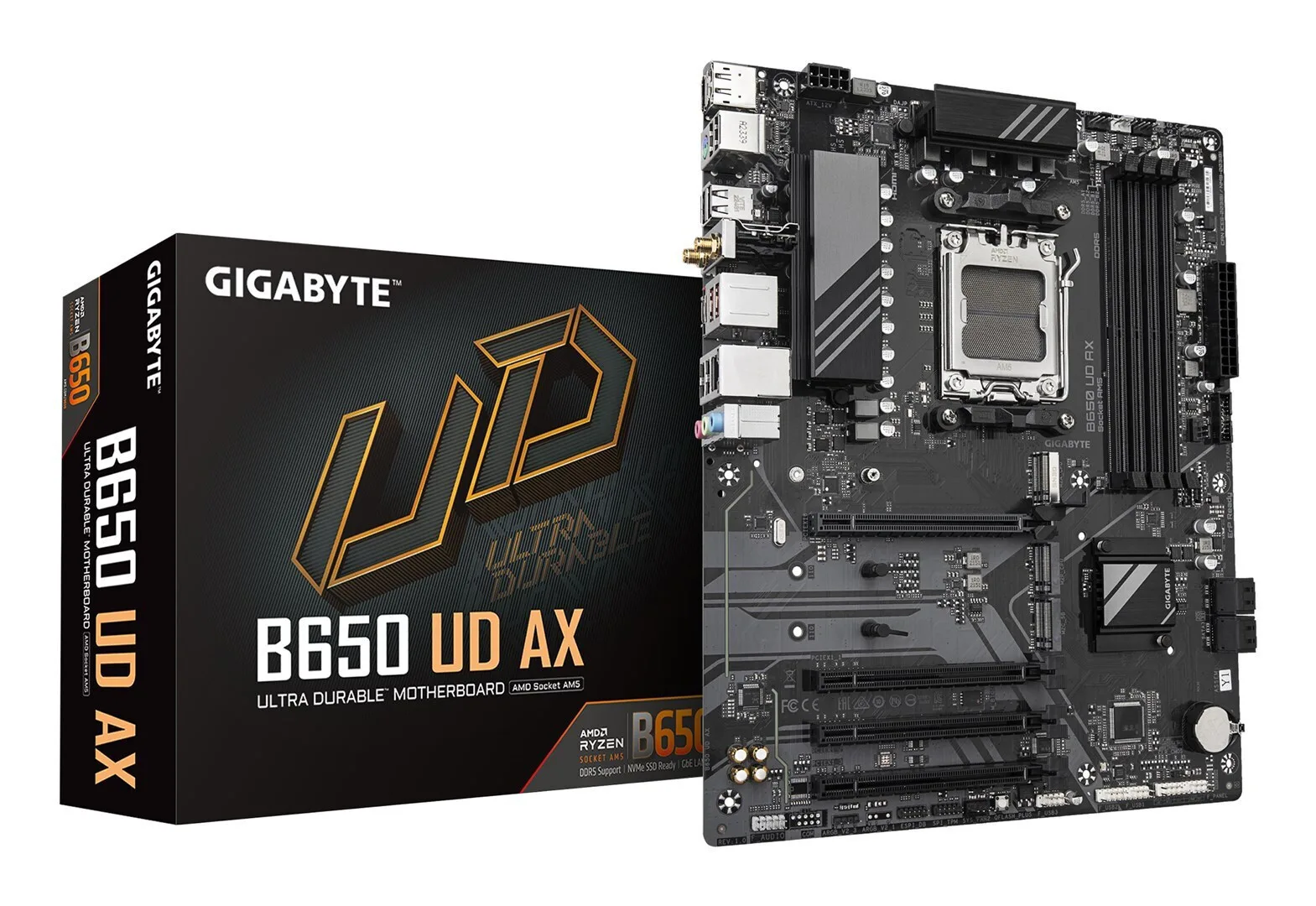 Gigabyte B650 UD AX Wi-Fi Motherboard ATX με AMD AM5 Socket - Image 1