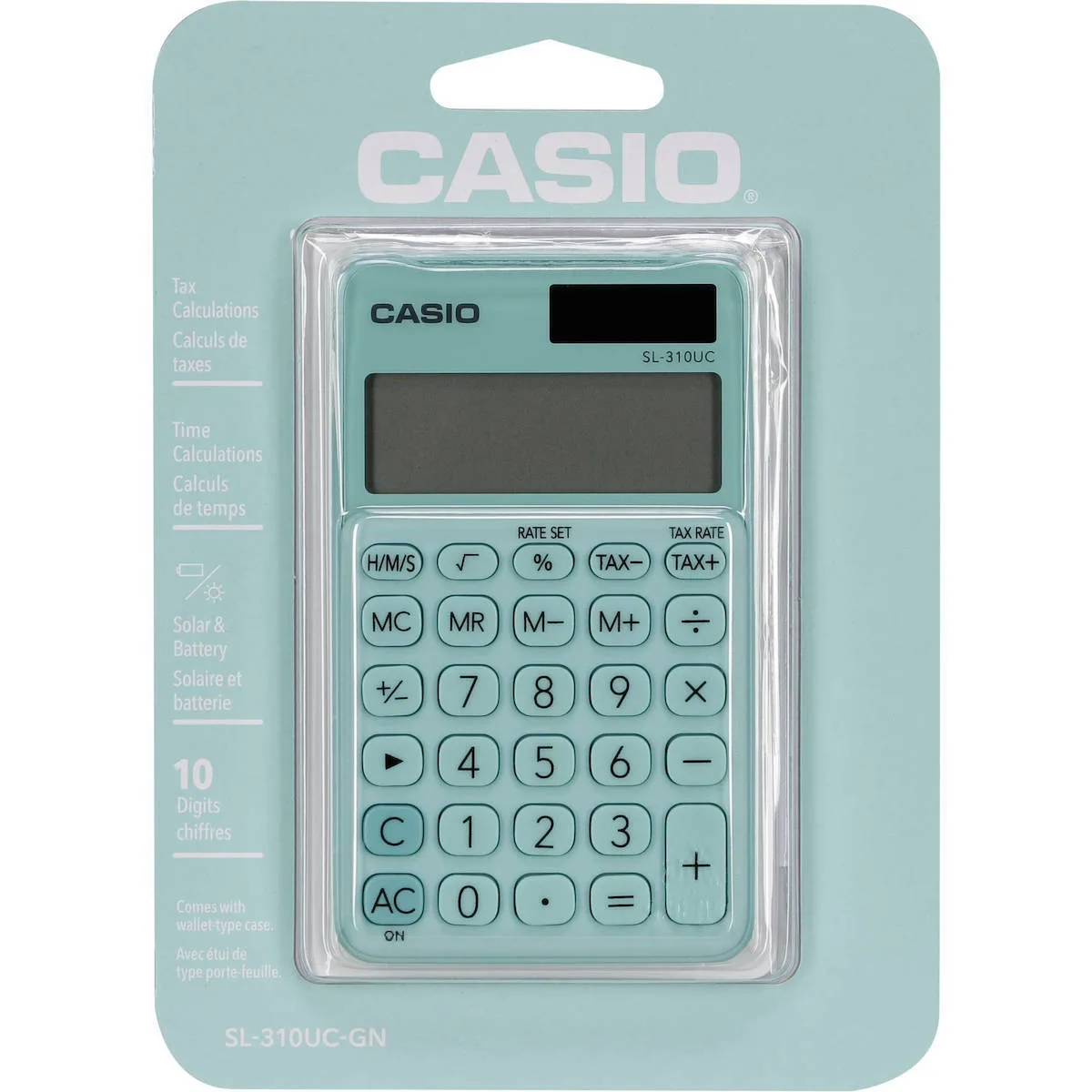 20251001092850_2ce46064 Casio SL-310UC Αριθμομηχανή Λογιστική Τσέπης 10 Ψηφίων σε Πράσινο Χρώμα SL-310UC-GN - Image 1