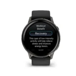 Garmin Venu 4 Stainless Steel 45mm Αδιάβροχο Smartwatch με Παλμογράφο (Slate with Black)