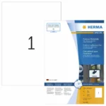 Herma 50 Αυτοκόλλητες Ετικέτες Α4 Ορθογώνιες 9501 210x297mm