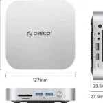 Orico Hub 10 Θυρών με σύνδεση USB-C Ασημί ORICO-M49P-EU-SV-BP