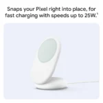 Google Ασύρματος Φορτιστής Qi2 25W Λευκός (Pixelsnap with Stand)