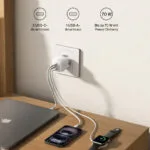 Belkin 3-port Usb C Charger 70w Gan Charger Including Plugs Usa Uk Eu 2 Usb-c Ports 1 Usb-a Port Fast Charger Macbook Iphone Ipad Pro Samsung Galaxy Pixel Etc – White