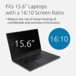 Kensington Privacy Filter 15.6" Notebooks 16:10 Removable 2-way Privacy Screen Anti-spy Screen Film Anti-glare Coating & Blue Light Reduction Transparent 628968