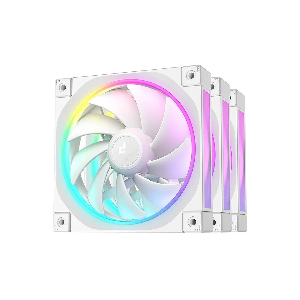 Deepcool FL12 Case Fan 120mm με RGB Φωτισμό 3τμχ Λευκό - Image 1