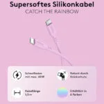 Goobay USB 2.0 Cable USB-C male - USB-C 60W Ροζ 1.5m 77746