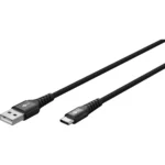 Goobay Braided USB 2.0 Cable USB-C male - USB-A 60W Μαύρο 2m 74527