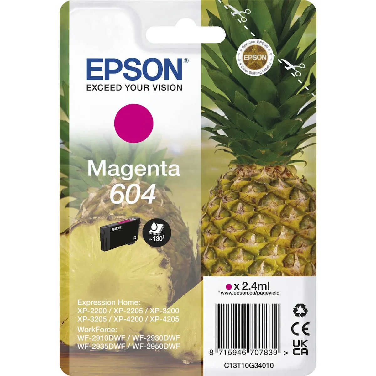 Epson 604 Γνήσιο Μελάνι Εκτυπωτή InkJet Ματζέντα (C13T10G34010) - Image 1