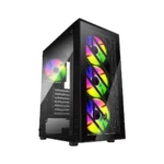 FSP/Fortron CMT192 Gaming Midi Tower Κουτί Υπολογιστή με Πλαϊνό Παράθυρο και RGB Φωτισμό Μαύρο