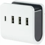 REV Εξωτερική Πρίζα με 4 Θύρες USB Λευκή 0020820103