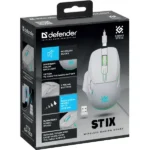 Defender Stix GM-009 Ασύρματο RGB Gaming Ποντίκι 3200 DPI Λευκό